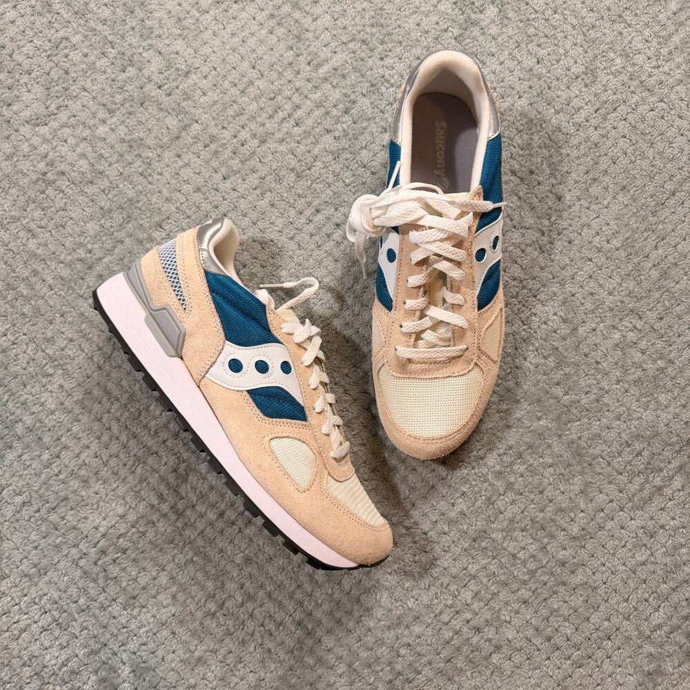 SAUCONY Originals Shadow 5000 White/Teal Men's Classic Sneakers 11